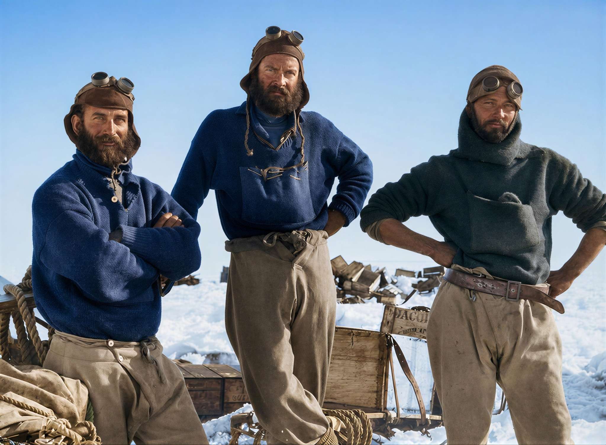 Antarctic expedition portrait · 1911 restored with Forevi